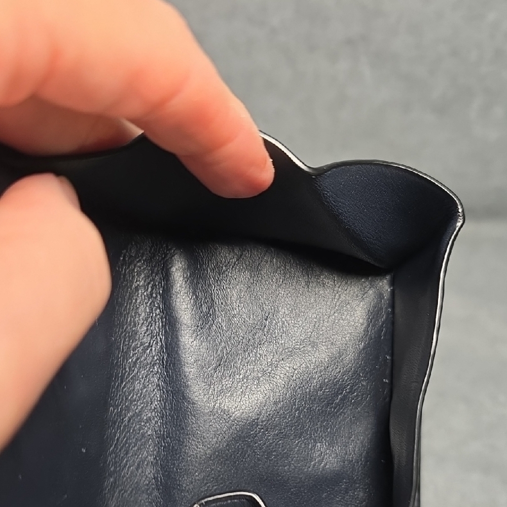 Coach Compact Tri-fold Navy Signature Wallet - Picture 8 of 16